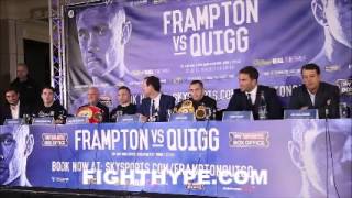 CARL FRAMPTON AND SCOTT QUIGG ARGUE OVER DRESSING ROOMS FRAMPTON SAYS ITS A SIGN OF WEAKNESS [upl. by Shipp]