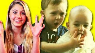 KIDS REACT TO VIRAL VIDEOS 5 Charlie Bit My Finger Golden Voice Homeless Man Double Dream Hands [upl. by Amihc]