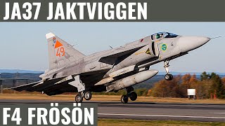 JA37 VIGGEN  F4 FRÖSÖN  SWEDISH AIR FORCE  SAAB 37 JAKTVIGGEN [upl. by Bracci6]