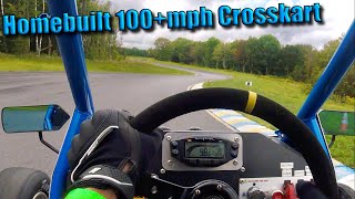 Homebuilt Go Kart Crosskart on a Race Track [upl. by Erastes]