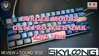 Skyloong GK61 Pro QMKVIA edition Review and Sound Test  Instock prebuilt 60 with a knob [upl. by Brier]