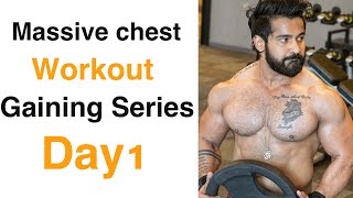 Day1 Bigger Chest Workout Workout To Gain Big Chest Indian bodybuildingRajveer Shishodia [upl. by Leind313]