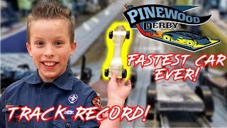 Fastest Pinewood Derby Car EVER Paxton Myler [upl. by Enirhtac]