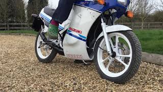 SUZUKI RG125 rebuild start up March 2019 [upl. by Dew333]