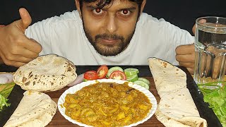 ASMREATING ROTI SPICY MUSHROOM MASALA SALAD PAPADMUKBANGEATING SHOWINDIAN FOODHOMEMADE FOOD [upl. by Ysor467]