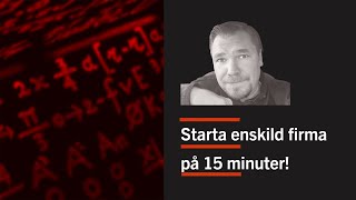 Starta enskild firma företag på 15 minuter [upl. by Rustie364]