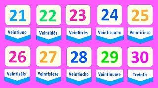 Learn Spanish Numbers 20  30  Aprende los Números en Español [upl. by Orlina]