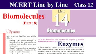 Biomolecules Class 12 Chemistry  Enzymes  mechanism of enzyme action  ncert chemistry class 12 [upl. by Gordon]