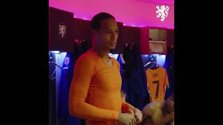 Virgil van Dijks speech to teammates after 75th Netherlands cap [upl. by Nomad]