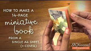 Very EasyToMake Mini Book from a single sheet of A4 or Letter Size Paper Easiest Miniature Book [upl. by Sybil]