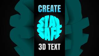 Create 3D Blend Text in Illustrator shorts [upl. by Ainahs992]