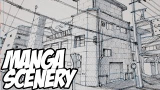 How to draw manga scenery  2 [upl. by Aciamaj]