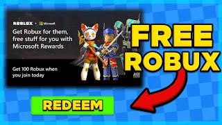 HOW TO GET 100 FREE ROBUX FROM MICROSOFT REWARDS IN MINUTES [upl. by Broek541]