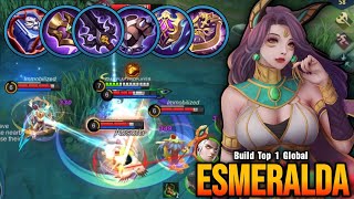 Deadly amp Tanky Esmeralda with Demon Hunter Sword  Build Top 1 Global Esmeralda  MLBB [upl. by Nara]