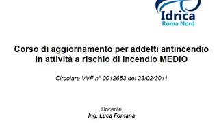 Corso di aggiornamento addetti antincendio rischio MEDIO [upl. by Atinnod]