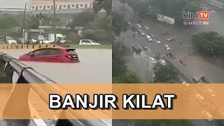 Laluan utama Lembah Klang dilanda banjir ribut petir berterusan hingga 1pm [upl. by Quintin]