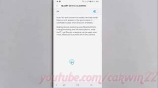 Android Nougat  How to Turn on or Turn off Nearby device scanning on Samsung Galaxy S8 or S8 [upl. by Einolem23]