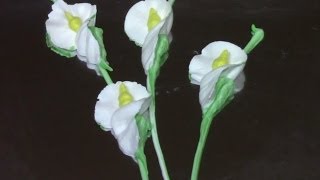 Buttercream Calla Lilies  Cake Decorating [upl. by Yrrac]