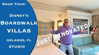 JUST RENOVATED Disney BOARDWALK STUDIO VILLA Room Tour  Part of Disney Vacation Club DVC [upl. by Akselav68]