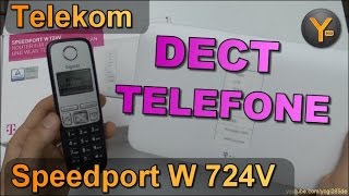 Telekom Speedport W724V Einrichtung von DECT SchnurlosTelefonen zB Gigaset [upl. by Rowen403]