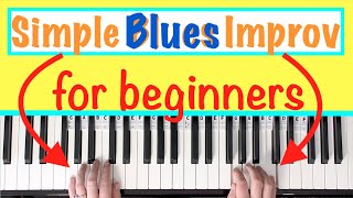 Simple Easy Blues Piano Tutorial  Improv [upl. by Uliram893]