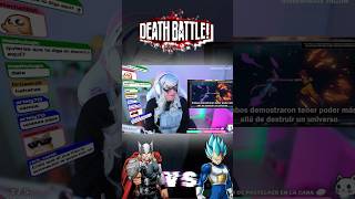 Death Battle vegeta vs thor quiengana shorts reaction [upl. by Leahcimnoj]