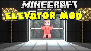 0105 Elevator MOD  Minecraft Pocket Edition [upl. by Enilorac]