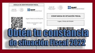 CONSTANCIA DE SITUACIÓN FISCAL 2023  ¿Que es y cómo obtenerla [upl. by Lerrad]