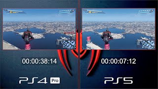 Marvels SpiderMan Miles Morales  PS4 Pro Vs PS5 Load Time Comparison [upl. by Tuppeny944]