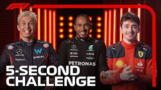 F1 Drivers Take On The Five Second Challenge [upl. by Amihsat]