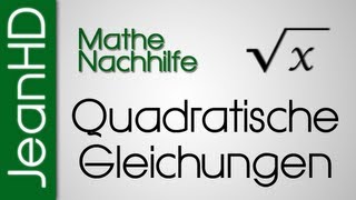 Mathe Nachhilfe  Quadratische Gleichungen Gleichungen höheren Grades [upl. by Joshi]