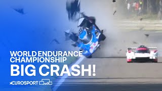 BIG CRASH  Earl Bamber in 6 Hours of Spa  Eurosport [upl. by Olenolin]