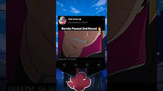 Boruto Passed 2nd Round 🔥  shorts shortvideo naruto narutoshippuden boruto hinata viral [upl. by Henig]