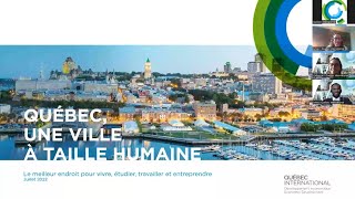 Webinaire  Québec le meilleur endroit pour vivre étudier travailler et entreprendre [upl. by Enomal]