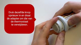 Danfoss Ally™ Radiatorthermostaat – De adapter demonteren [upl. by Docila281]