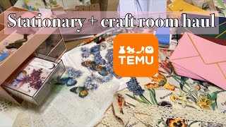 Huge temu haul  Craft room upgrade amp junk journal amp stationary supply haul [upl. by Fortune346]