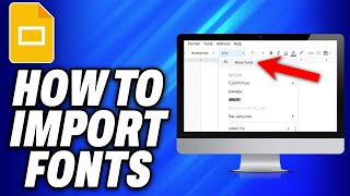 How To Import Fonts Google Slides 2024  Easy Fix [upl. by Alliuqat723]