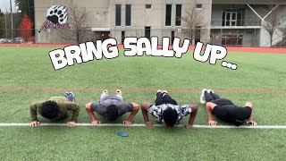 BRING SALLY UP CHALLENGE  Pushup Edition W Farris Hydo amp OG Spotter [upl. by Neehs]