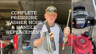 Complete Hose and Sprayer Handle Replacement on Homelite 2700 psi pressure washer [upl. by Naol]