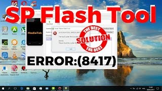 SP Flash Tool Error 8417 Scatter loading  FIX [upl. by Yborian]