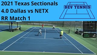 USTA League  2021  Sectional  Men 40 18 amp Over  Dallas vs NETX  Doubles 2 [upl. by Darn903]