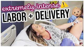 OFFICIAL BIRTH VLOG RAW  REAL LABOR  DELIVERY OF BABY NATURAL BIRTH BriannaK [upl. by Selrahc]