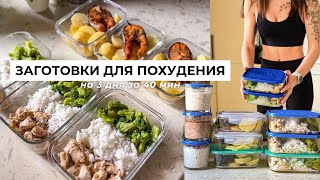 ЗАГОТОВКИ НА 3 ДНЯ ЗА 40 МИН🥗 Как похудеть питаясь вкусно и не готовить каждый день [upl. by Cosette25]