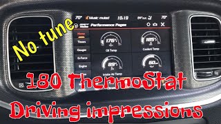 Scatpack 180 degree thermostat driving impressions with factory tune [upl. by Cristie]