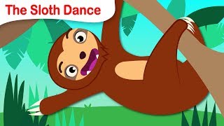 Learn the Sloth Dance  Sleepy Jungle Animal  Twist Shake and Jump  by Little Angel [upl. by Reni]