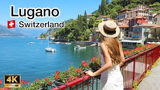 LuganoSwitzerland🇨🇭 A Stunning Place to Visit 4K Walking Tour  Ultra HD [upl. by Rekrap308]