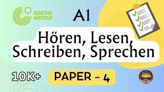 German A1 Goethe exam  Paper 4  Hören Lesen Schreiben Sprechen mit Lösungen [upl. by Valoniah]