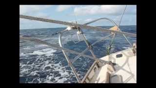 Sailing the Atkin Ben Bow Cutter quotSiroccoquot offshore [upl. by Folly]