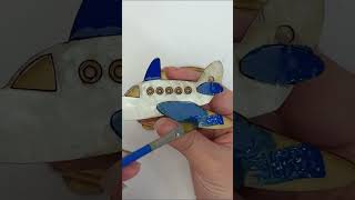 coloring wooden airplane beebeechanneltv diy coloring wooden [upl. by Hathaway]