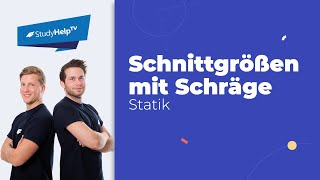 Schnittgrößen berechnen  mit Schräge in Geometrie Technische Mechanik StudyHelp [upl. by Briggs]